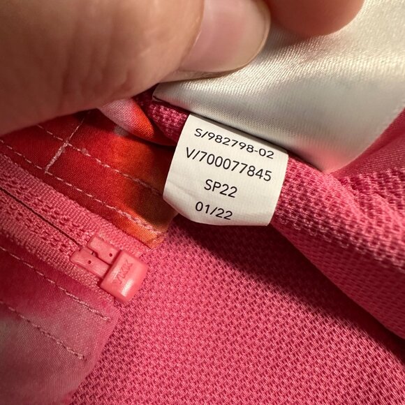 Athleta Womens Medium Pink Run With It Full Zip Long Sleeve Jacket Pockets - Picture 10 of 14